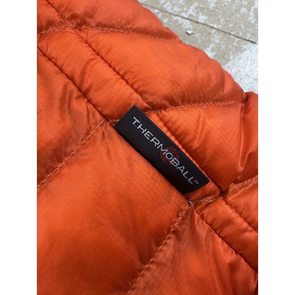 The North Face Puffer Vest Men's Extra Large Orange Thermoball Full Zip - Picture 7 of 13